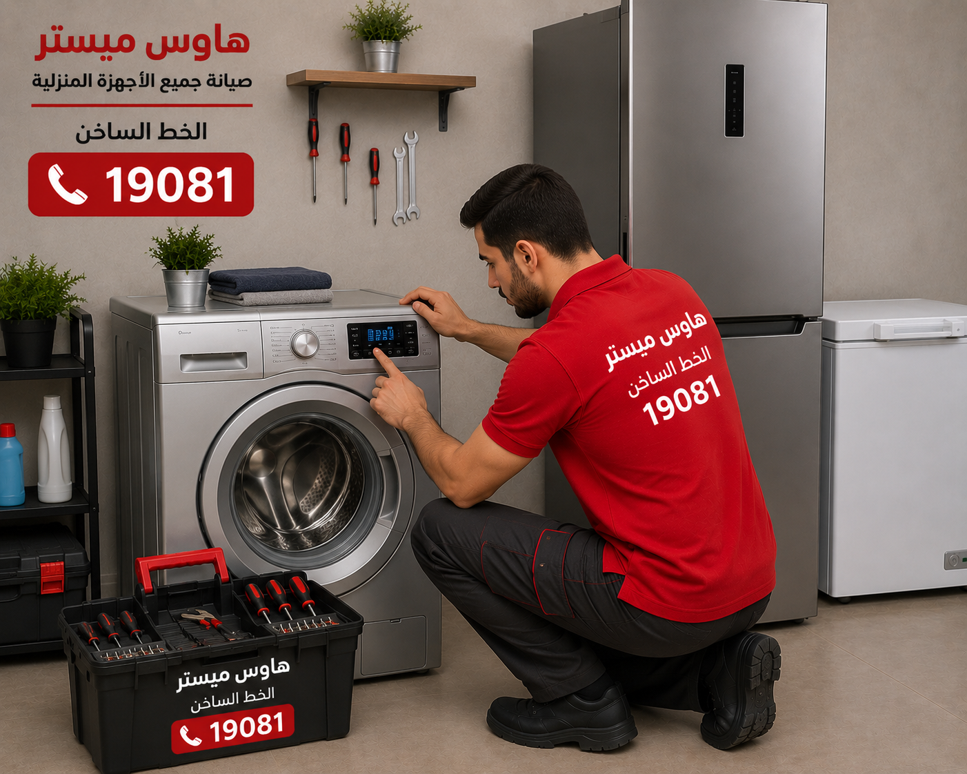فني هاوس ميستر يصلح غسالة أوتوماتيك